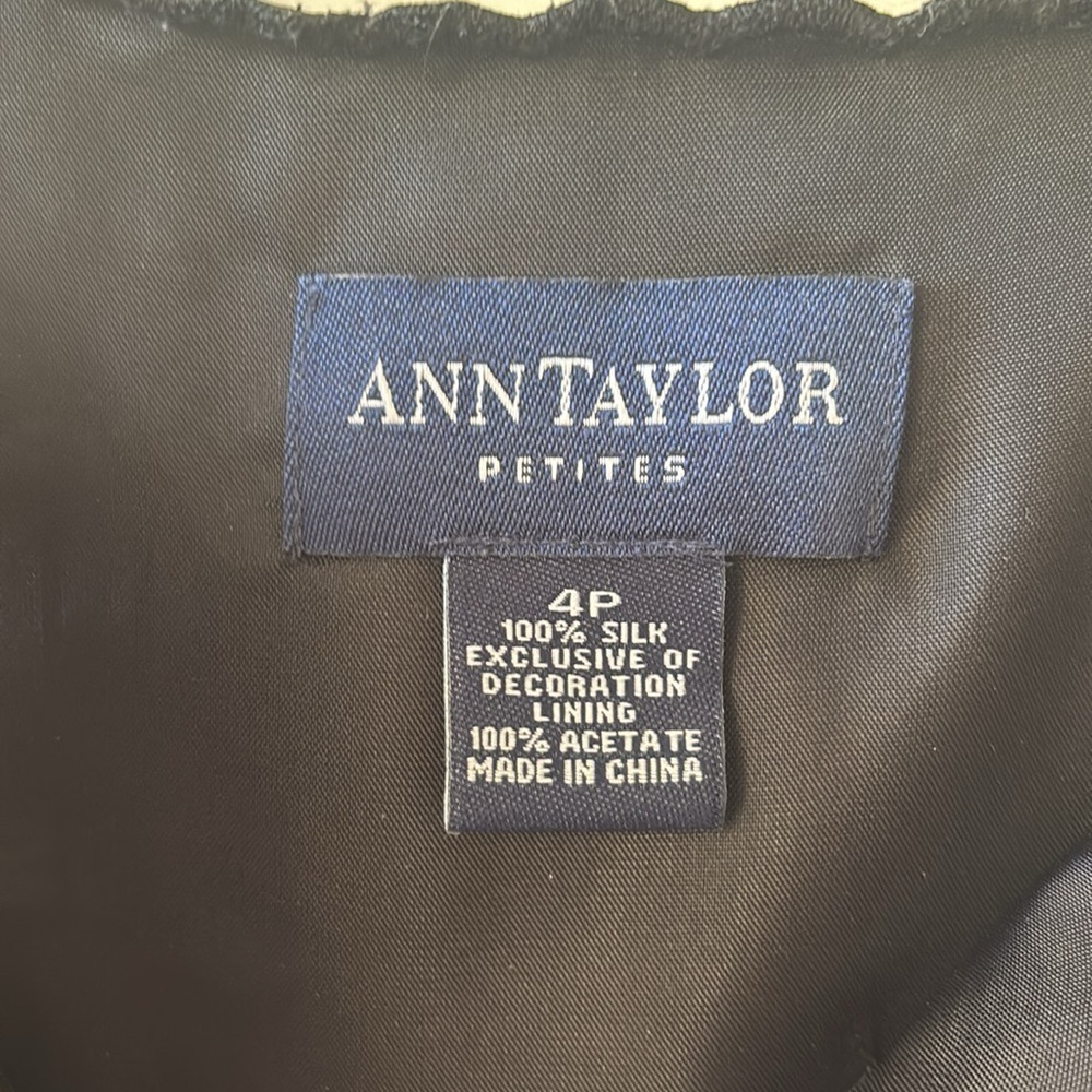 Anne Taylor black 100% silk dress 
Size 4P - Picture 7 of 7